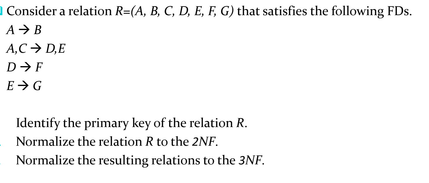 Solved Consider A Relation R=(A,B,C,D,E,F,G,H) That | Chegg.com