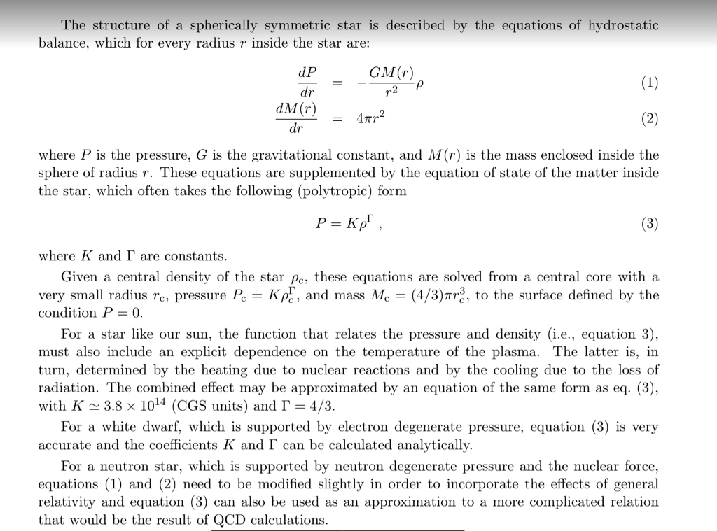 Solved The structure of a spherically symmetric star is | Chegg.com