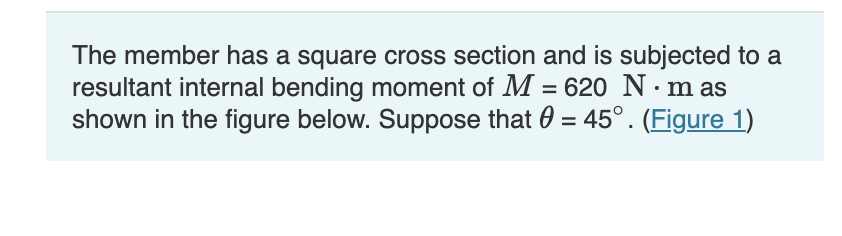 Solved The Member Has A Square Cross Section And Is 4058