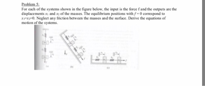 Solved For each of the systems shown in the figure below, | Chegg.com