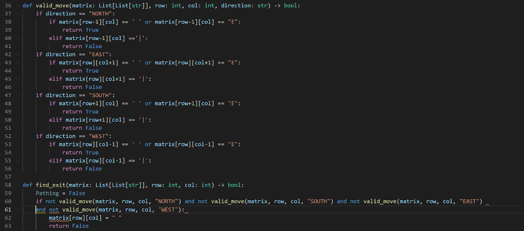 Solved Below is my python code for a maze solver. The goal | Chegg.com