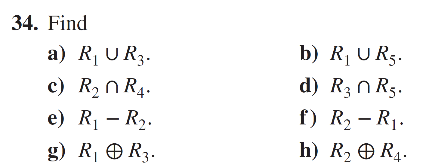 Solved 34 Find A R Ur3 C R2 N R4 E R R2 G R R B Chegg Com