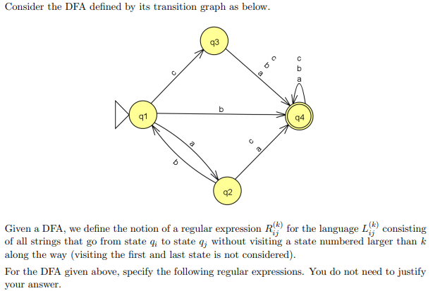 Solved Consider the DFA defined by its transition graph as | Chegg.com