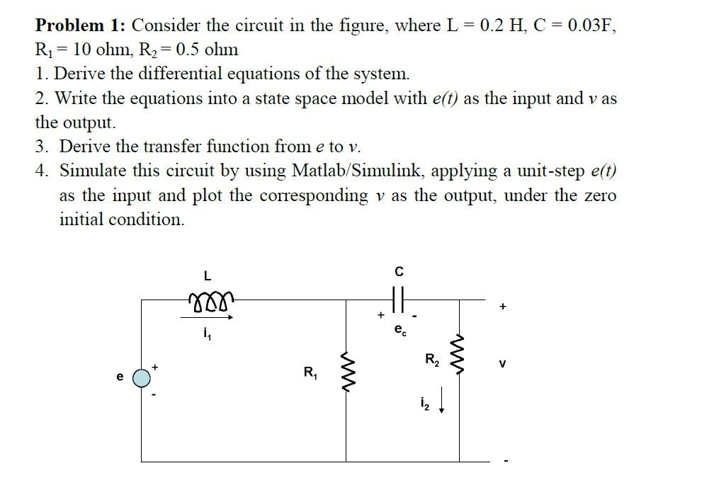 Solved Problem 1: Consider the circuit in the figure, where | Chegg.com