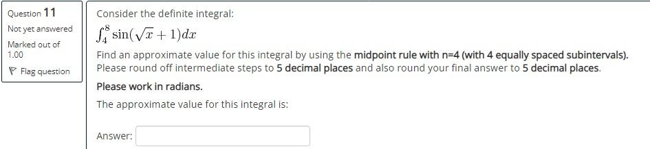 Solved Question 11 Not yet answered Marked out of 1.00 P | Chegg.com
