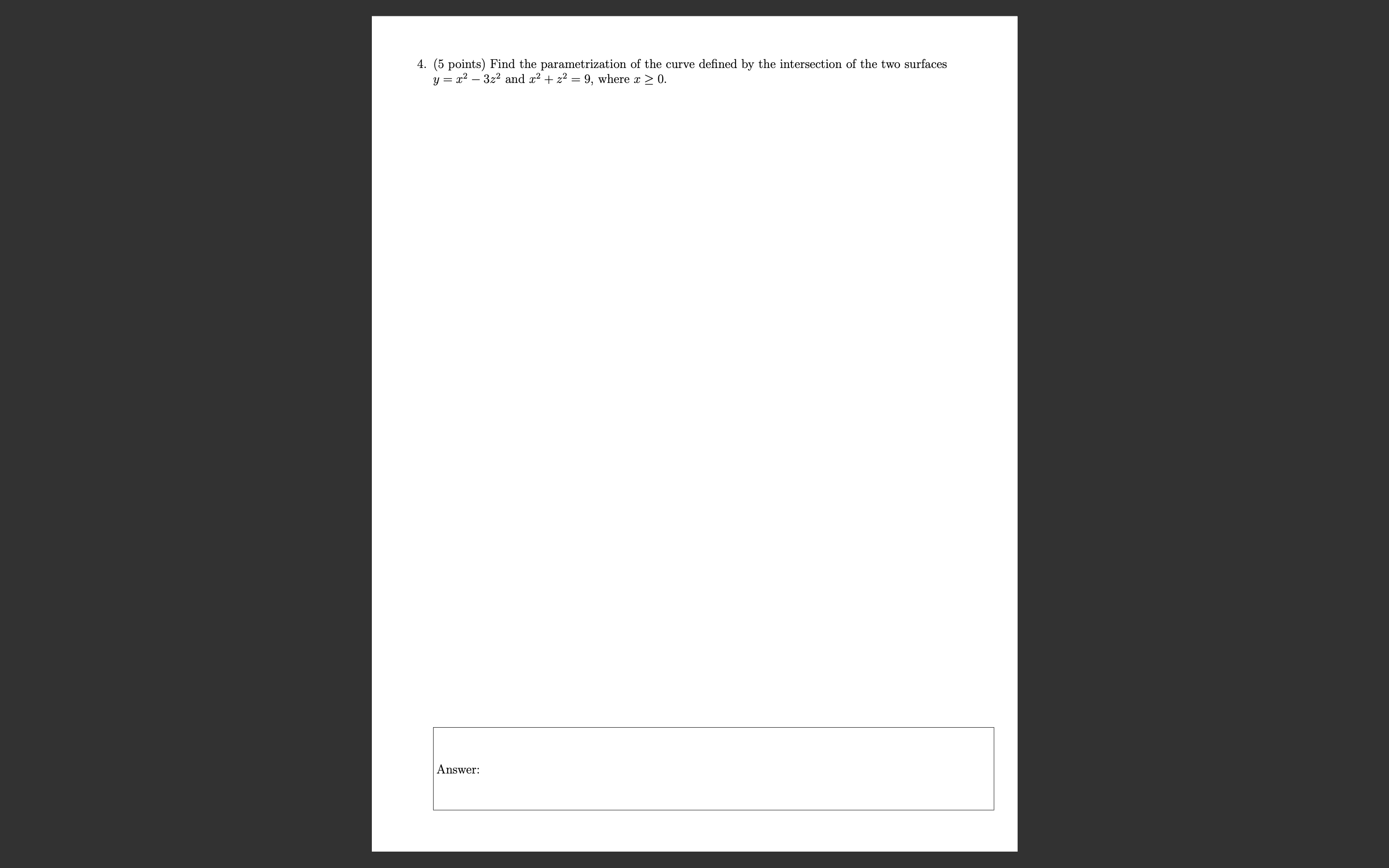 solved-4-5-points-find-the-parametrization-of-the-curve-chegg