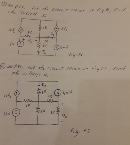 Solved 020 pts. The current To FOR The Ciruit shown in | Chegg.com