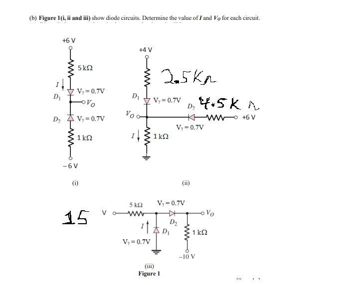Solved (b) The cut-in voltage of a pn junction diode is V = | Chegg.com