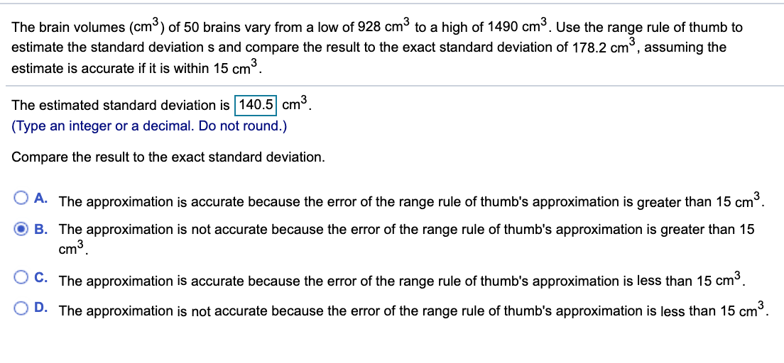 what is an accurate standard deviation