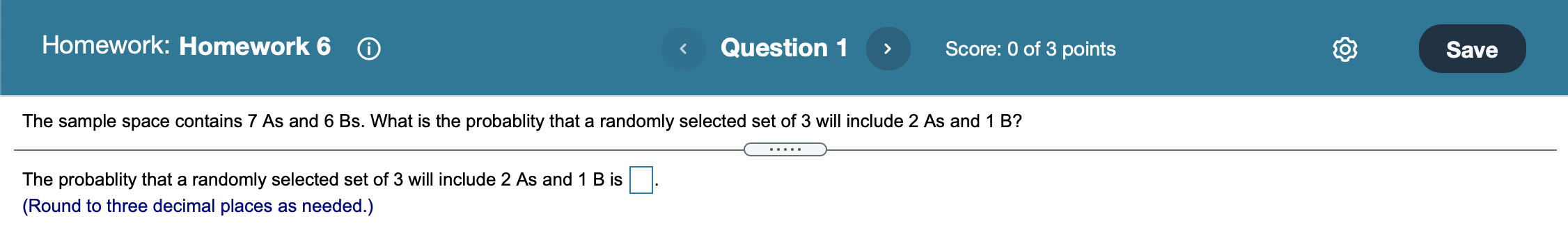 Solved Homework: Homework 6 O Score: 0 of 3 | Chegg.com