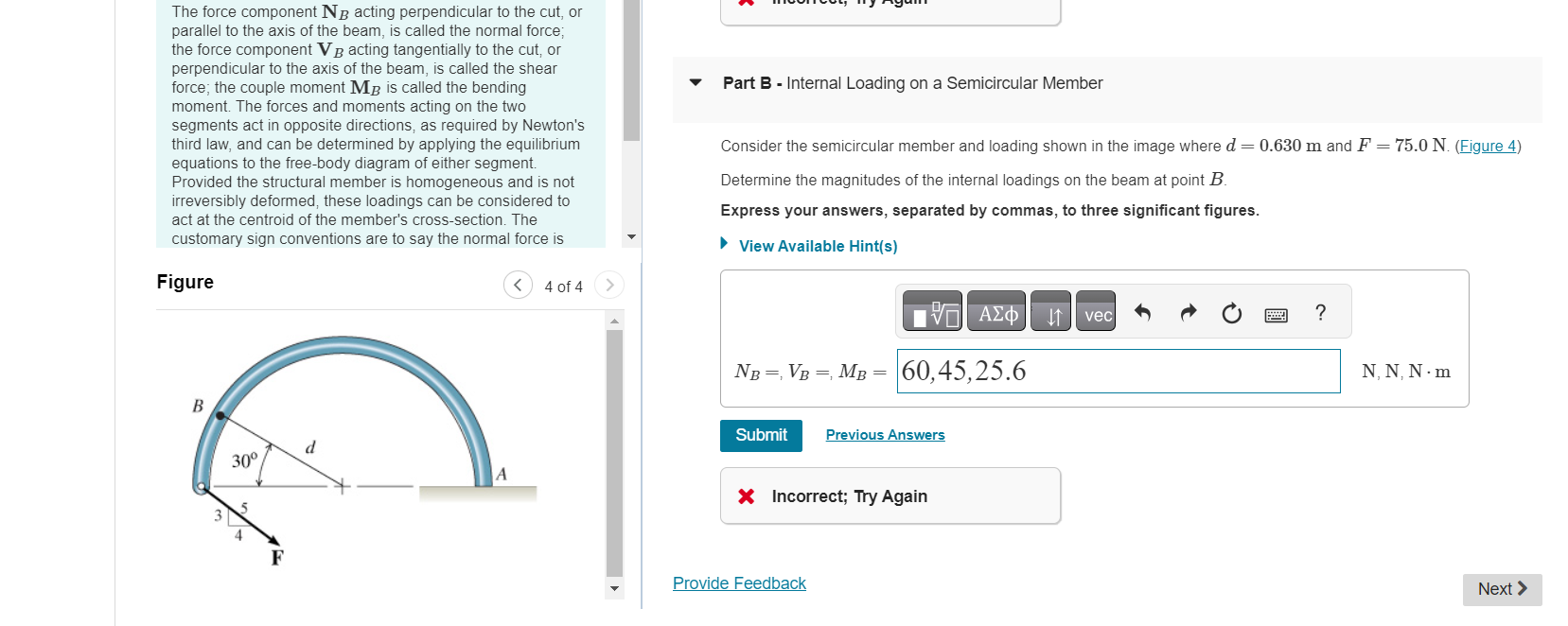 Solved The force component NB acting perpendicular to the | Chegg.com