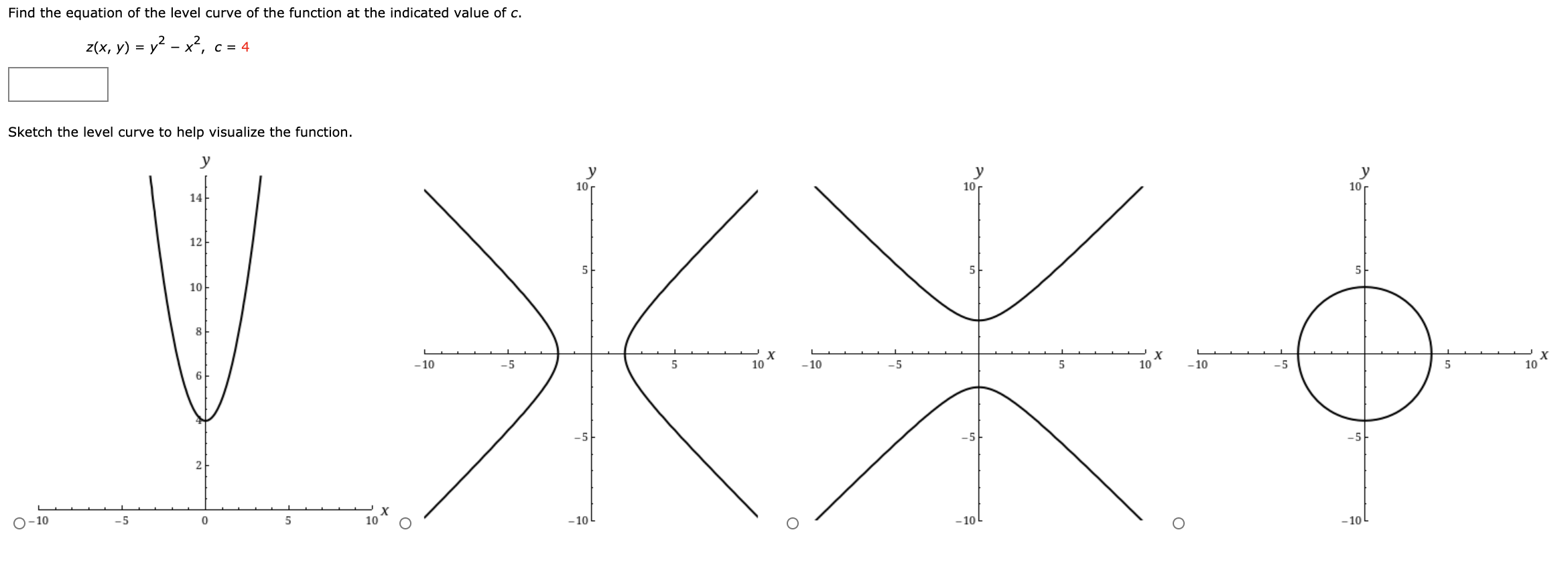 Solved Find the equation of the level curve of the function