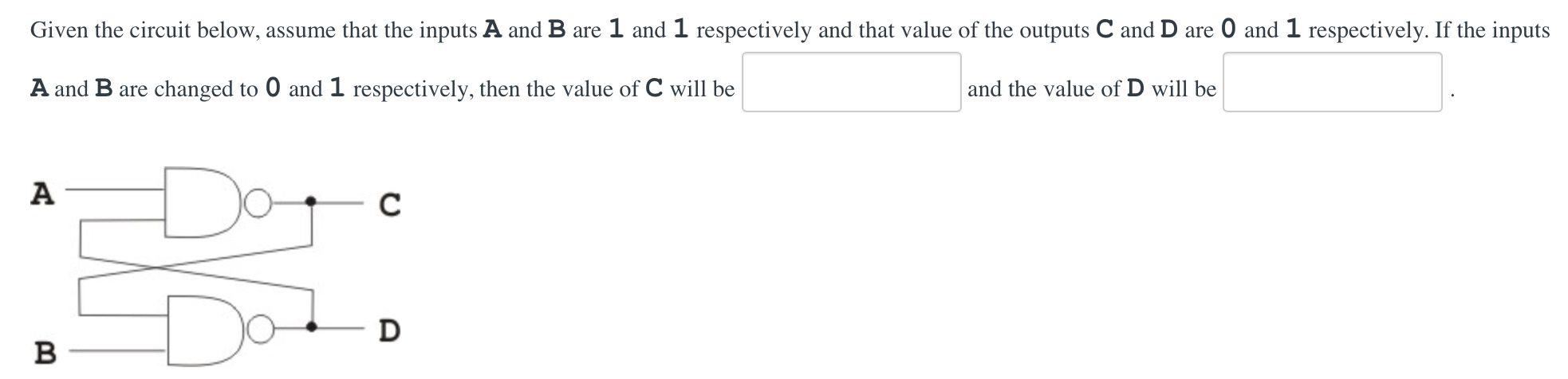 Solved Given The Circuit Below, Assume That The Inputs A And | Chegg.com