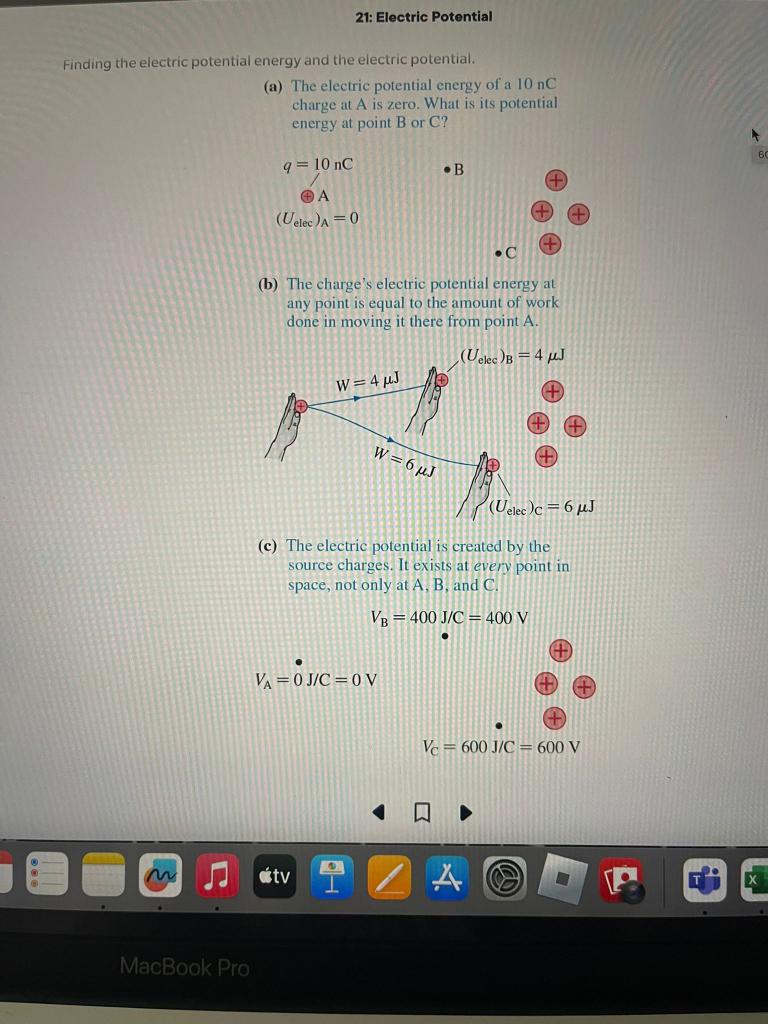 Solved Finding The Electric Potential Energy And The | Chegg.com