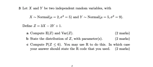Solved 3 Let X and Y be two independent random variables, | Chegg.com