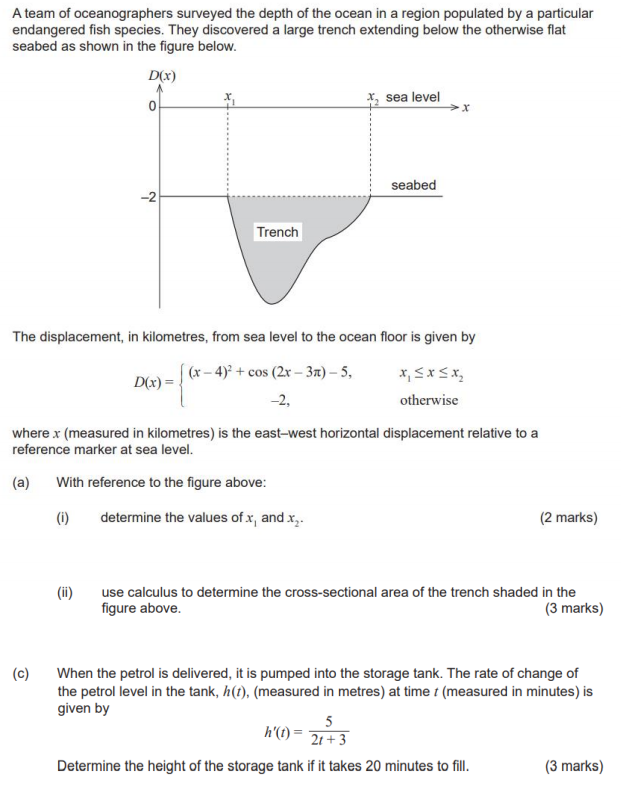 Oceanography Math Solved A team of oceanographers surveyed the depth of the | Chegg.com