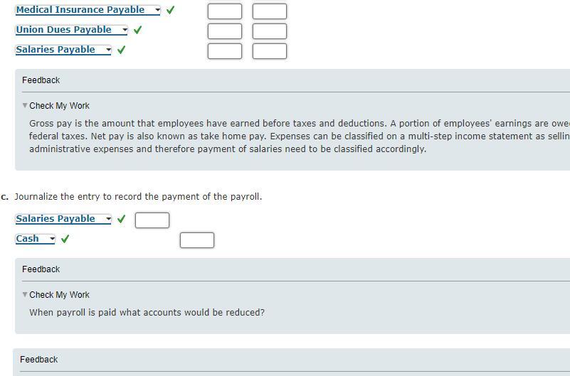 Solved Summary Payroll Data In The Following Summary Of Data 