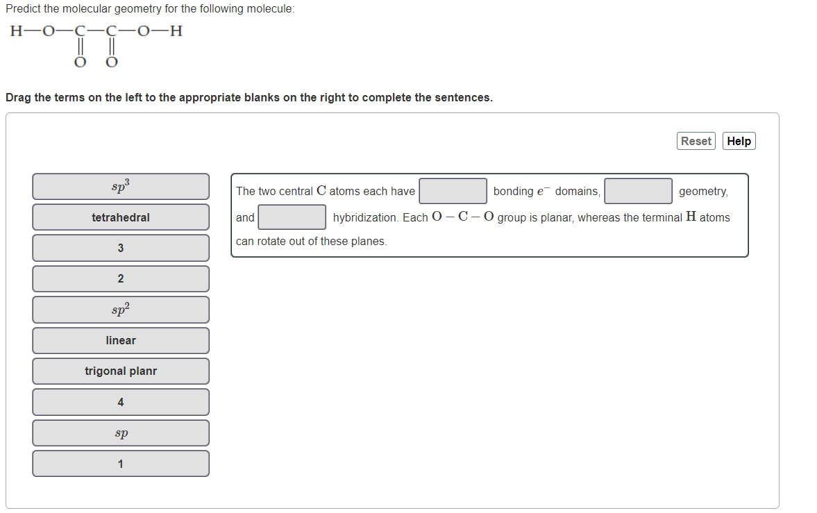 Solved Predict The Molecular Geometry For The Following | Chegg.com