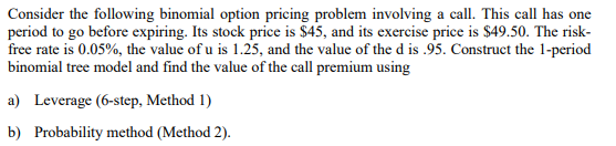 Solved Consider the following binomial option pricing | Chegg.com