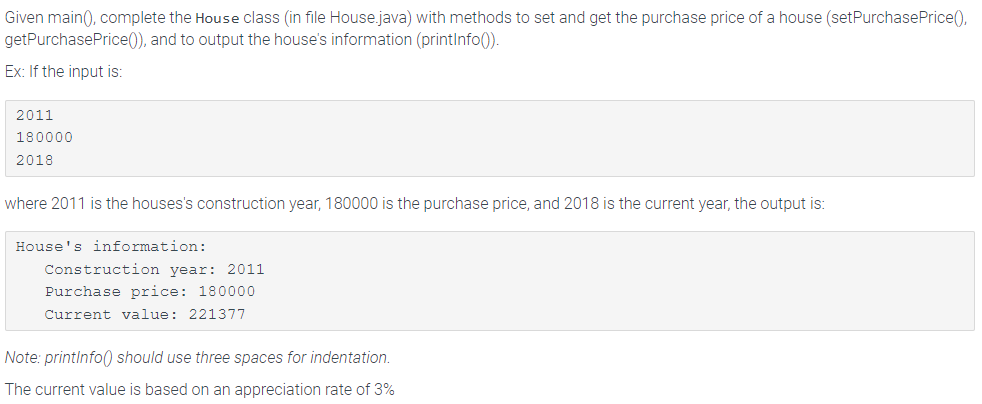 Solved Code in Java: // Code provided for | Chegg.com