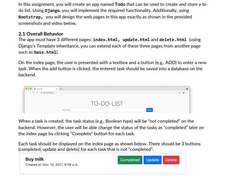 Solved In this assignment, you will create an app named Todo