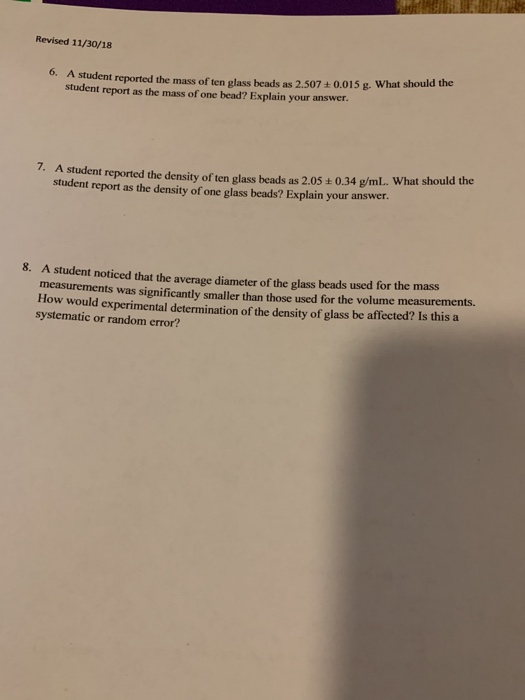 Solved Station Date CHM 111 Measurements and Statistical