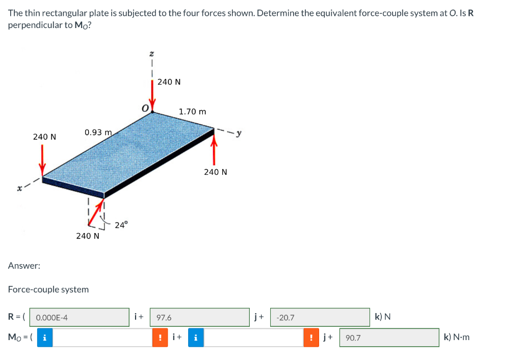 Solved The thin rectangular plate is subjected to the four | Chegg.com
