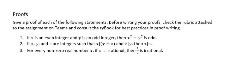 Solved Proofs Give a proof of each of the following | Chegg.com