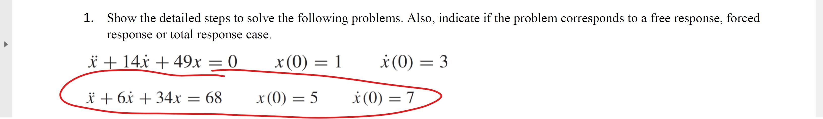 Solved a 1. Show the detailed steps to solve the following | Chegg.com