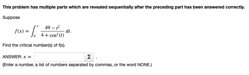 Solved This problem has multiple parts which are revealed | Chegg.com