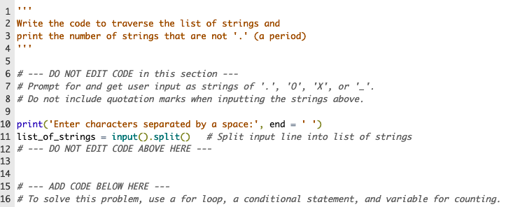 Solved Write the code to traverse a list, count how many | Chegg.com