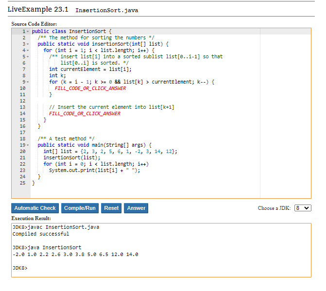 Solved Download the Program6.java source program. Implement | Chegg.com