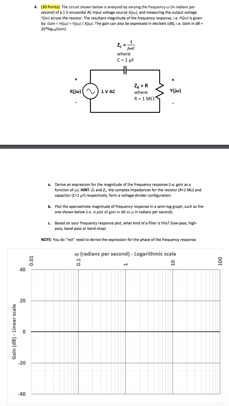 Solved 4. (30 points): The circuit shown below is analyzed | Chegg.com