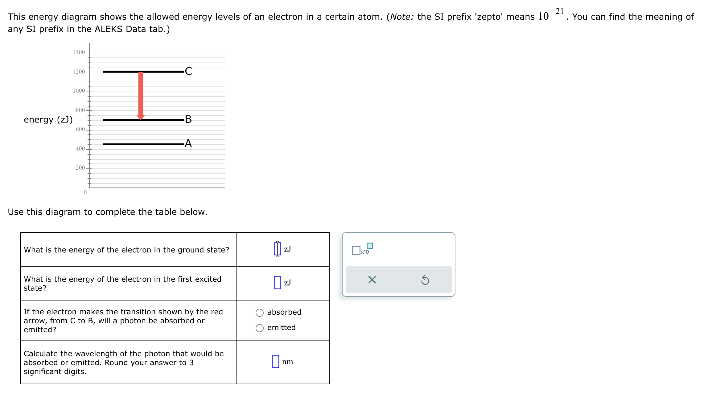 Solved This energy diagram shows the allowed energy levels | Chegg.com