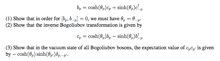 bp = cosh(Op)cp + sinh(0), (1) Show that in order for | Chegg.com