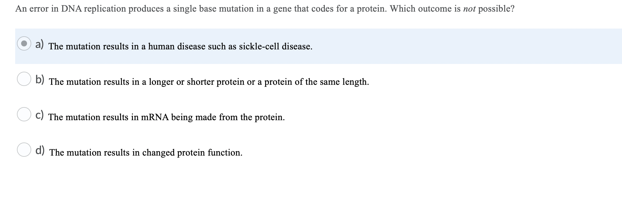 Solved An error in DNA replication produces a single base | Chegg.com