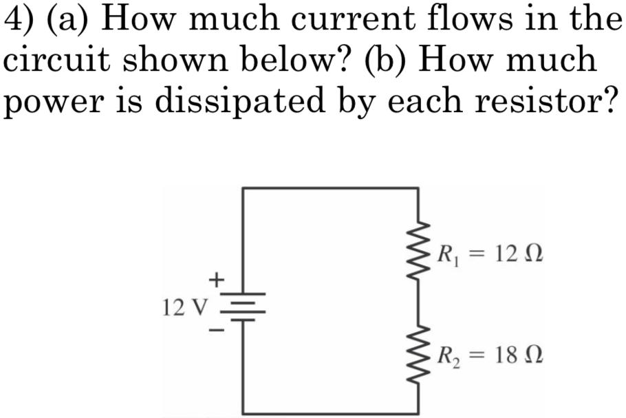 Solved How much current flows in the circuit shown below?