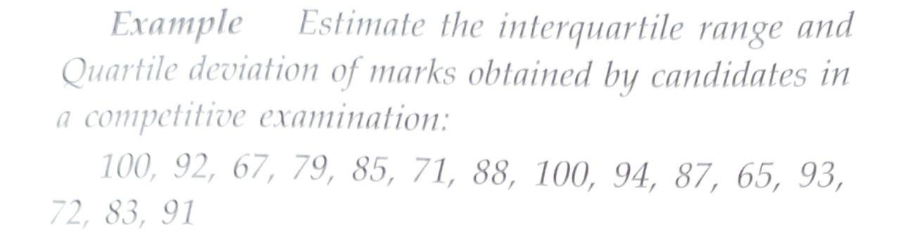 Solved Example Estimate the interquartile range and Quartile | Chegg.com