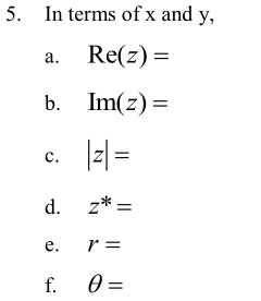 Assume Z X Iy Re I V 1 5 In Terms Of X And Y Chegg Com