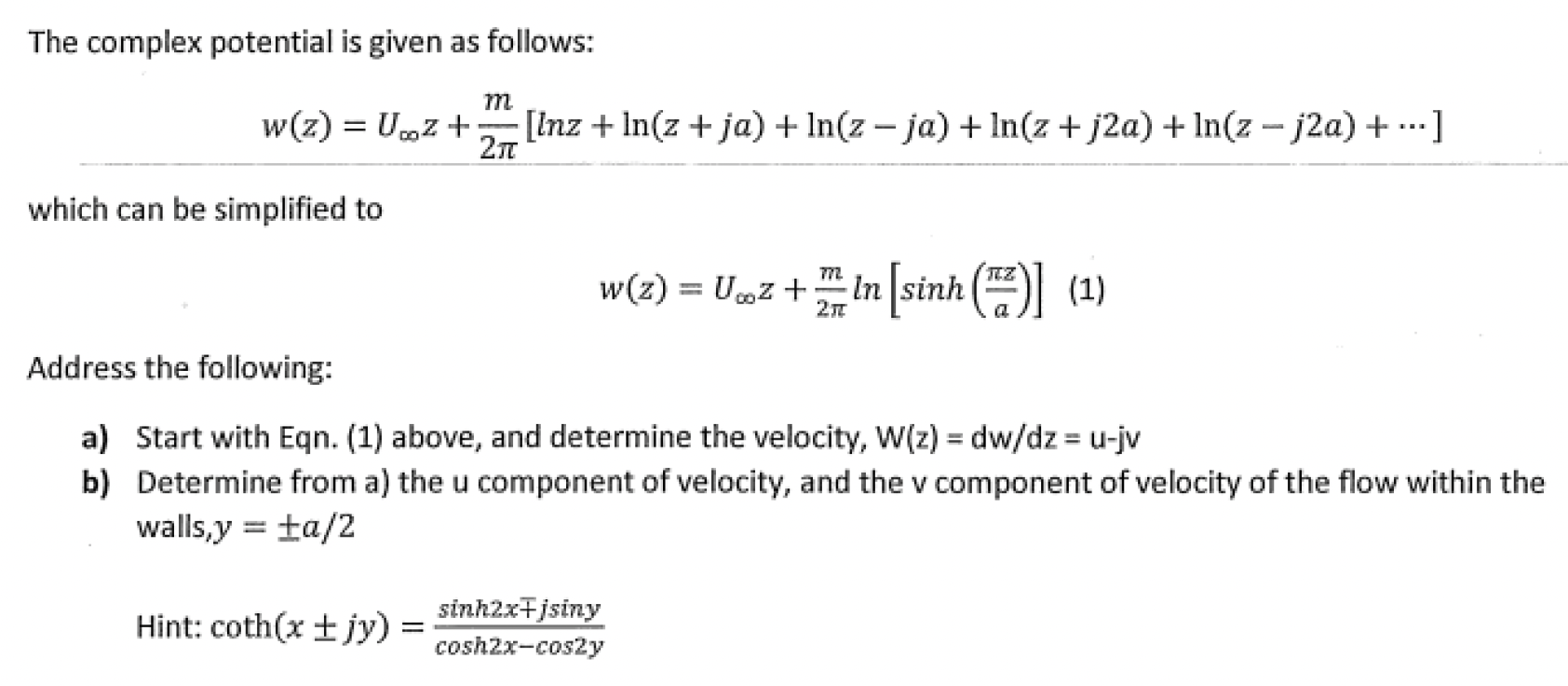 Solved 2 Consider Flow Around A Rankine Half Body In A