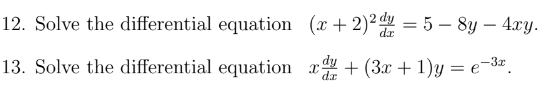 Solved 12. Solve the differential equation | Chegg.com
