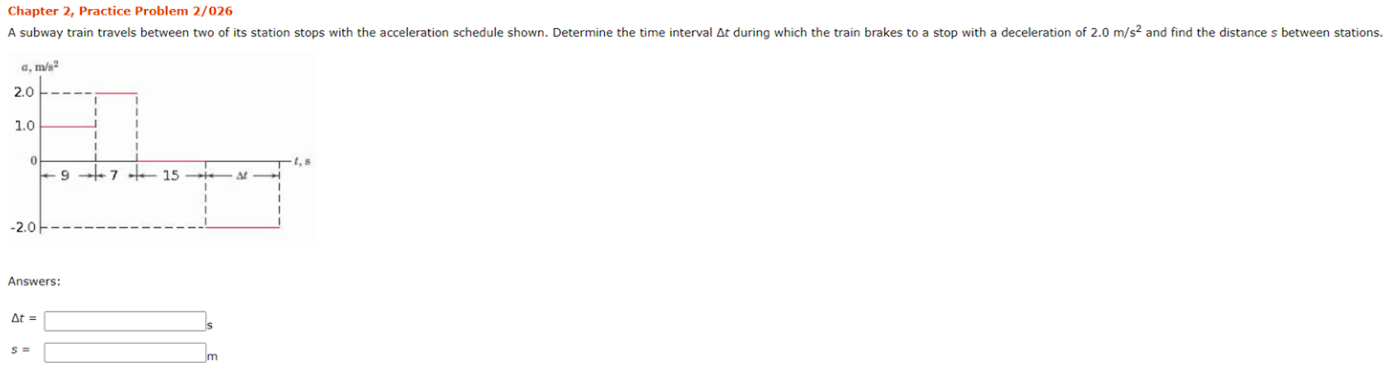 Solved A Subway Train Travels Between Two Of Its Station | Chegg.com