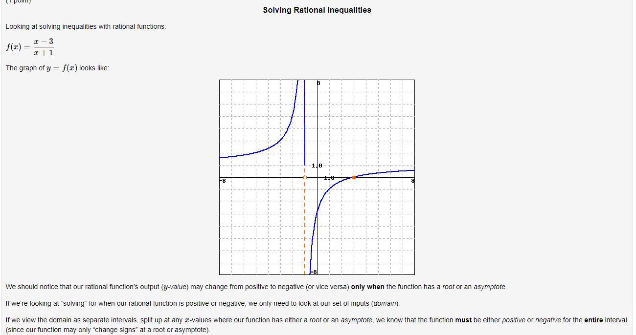 Solved Solving Rational Inequalities Looking at solving | Chegg.com