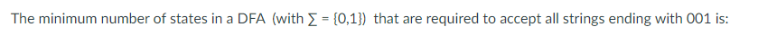 Solved A. 2 B. 3 C. 4 D. 5 Construct The DFA As | Chegg.com