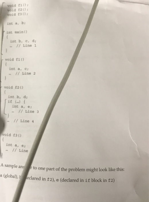 Solved 8. The following questions refer to the skeletal C++ | Chegg.com