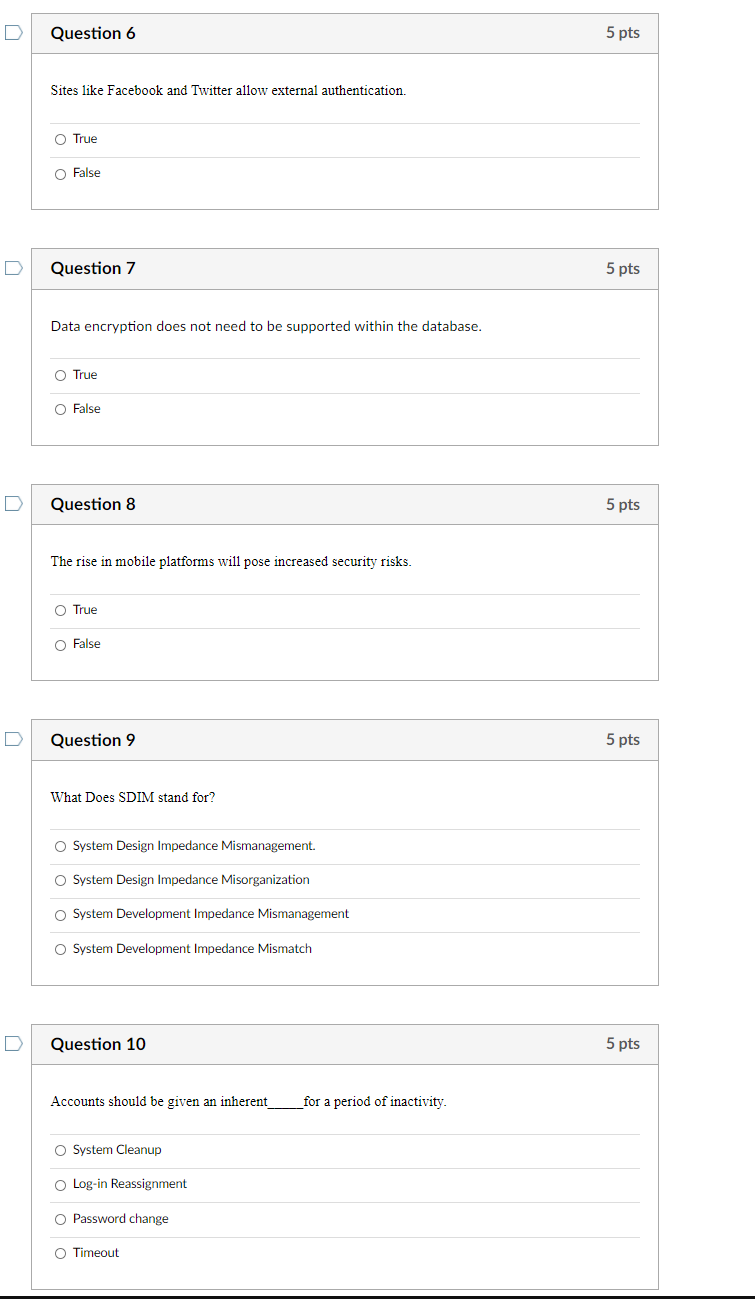 Solved Question 1 5 pts The primary purpose of a | Chegg.com