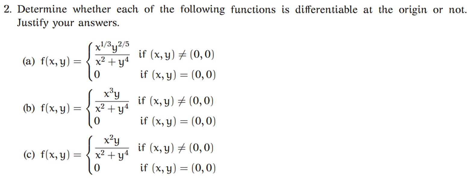 Solved Determine whether each of the following functions is | Chegg.com