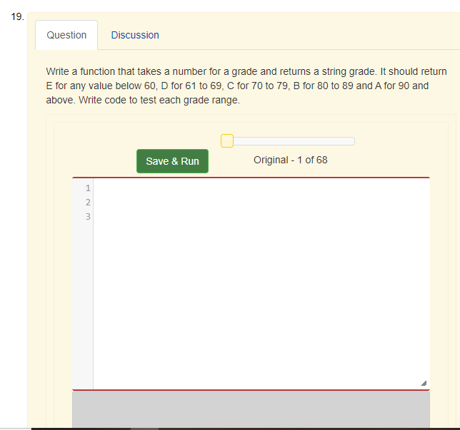 Solved 19. . Question Discussion Write a function that takes | Chegg.com