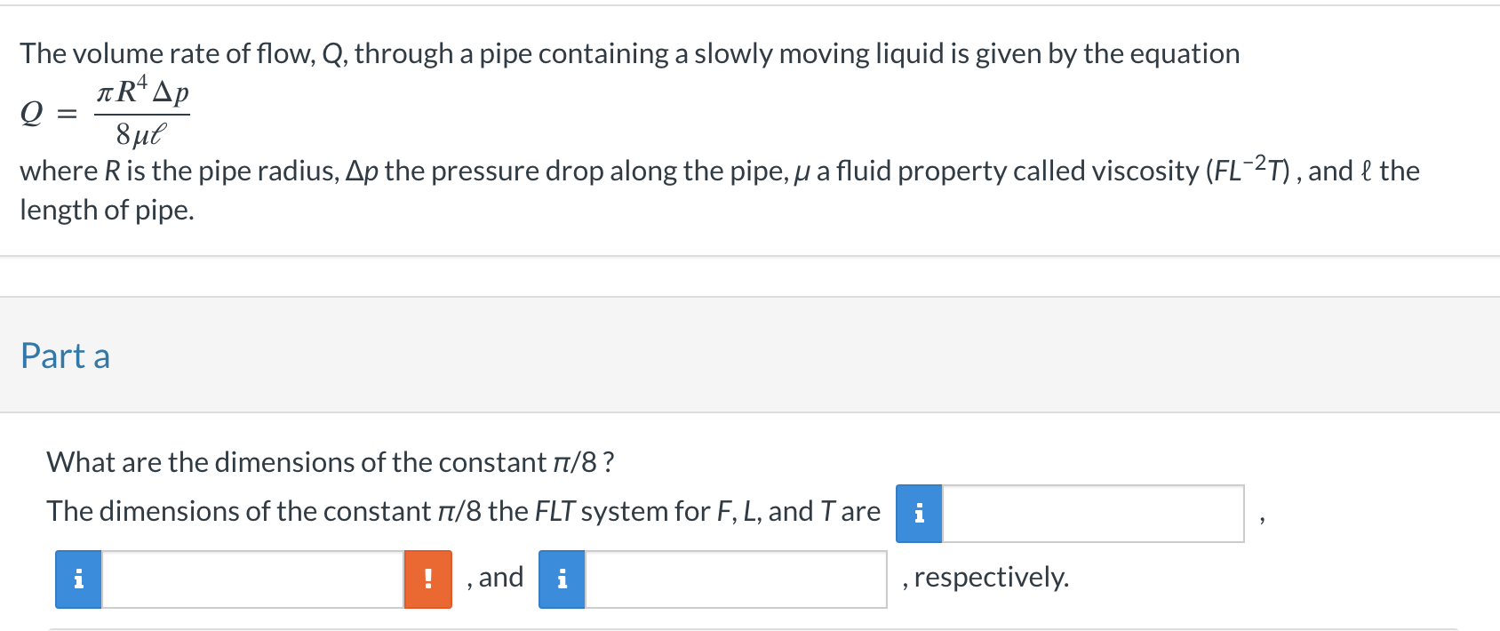 Solved The volume rate of flow, Q, through a pipe containing | Chegg.com