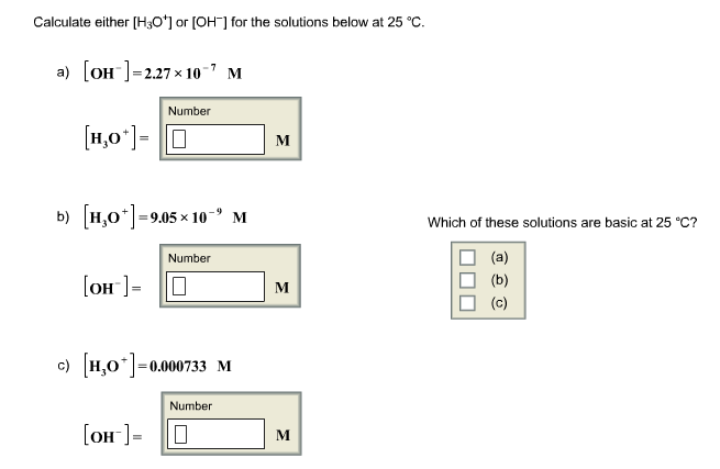 Solved What Are The Concentrations Of H3o And Oh In Oranges